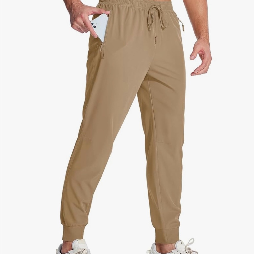 Men's Tan Jogger Pants
